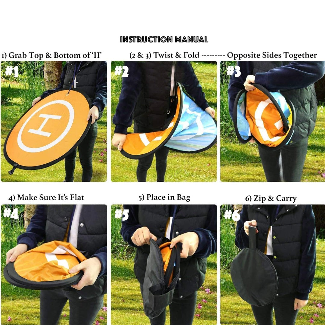 Large Drone Landing Pad 32inch Waterproof Manual