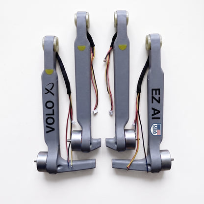All four Volo X EZ AI replacement arms motors photographed together